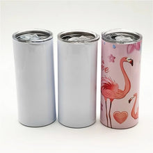 Load image into Gallery viewer, 15 oz Sublimation Blank Stainless Steel Double Wall Straight Skinny Tumblers
